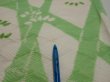 Photo8: 1Q01z60  Japanese Kimono Silk  FABRIC Bamboo Off-white 41.7x14.4 (8)
