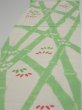 Photo3: 1Q03z90  Japanese Kimono Silk  FABRIC Bamboo Off-white 64.6x14.4 (3)