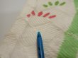Photo6: 1Q03z90  Japanese Kimono Silk  FABRIC Bamboo Off-white 64.6x14.4 (6)