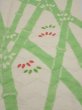Photo1: 1Q05z80  Japanese Kimono Silk  FABRIC Bamboo Off-white 57.5x14.4 (1)