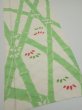 Photo2: 1Q05z80  Japanese Kimono Silk  FABRIC Bamboo Off-white 57.5x14.4 (2)