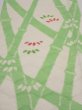 Photo1: 1Q06z90  Japanese Kimono Silk  FABRIC Bamboo Off-white 64.2x14.4 (1)