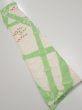 Photo5: 1Q08z30  Japanese Kimono Silk  FABRIC Bamboo Off-white 36.2x6.9 (5)