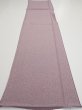 Photo5: 1Q05z90  Japanese Kimono Silk  FABRIC Flower Dull purple 62.6x14.6 (5)