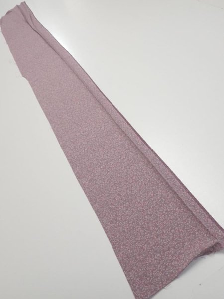 Photo5: 1Q07z40  Japanese Kimono Silk  FABRIC Flower Dull purple 55.9x7.3 (5)