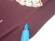 Photo6: 1Q02z80  Japanese Kimono Silk  FABRIC Butterfly Grape 49.6x14.2 (6)
