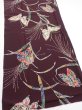 Photo3: 1Q03z100  Japanese Kimono Silk  FABRIC Butterfly Grape 64.6x14.2 (3)