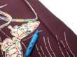 Photo6: 1Q03z100  Japanese Kimono Silk  FABRIC Butterfly Grape 64.6x14.2 (6)