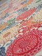 Photo4: 1Q01z70  Japanese Kimono Silk  FABRIC Chrysanthemum Off-white 46.5x14.4 (4)