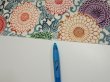 Photo6: 1Q05z90  Japanese Kimono Silk  FABRIC Chrysanthemum Off-white 66.1x14.4 (6)