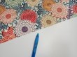 Photo6: 1Q06z90  Japanese Kimono Silk  FABRIC Chrysanthemum Off-white 66.1x14.4 (6)