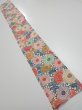 Photo5: 1Q07z40  Japanese Kimono Silk  FABRIC Chrysanthemum Off-white 57.9x7.1 (5)
