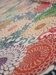 Photo4: 1Q08z40  Japanese Kimono Silk  FABRIC Chrysanthemum Off-white 57.9x7.1 (4)
