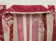 Photo7: 5224T01z370 Vintage Japanese Kimono Cotton YUKATA Round fan  Wine red (7)