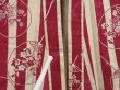Photo8: 5224T01z370 Vintage Japanese Kimono Cotton YUKATA Round fan  Wine red (8)