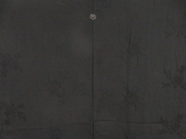 Photo3: 5224T04z270 Vintage Japanese Kimono Silk See through HAORI Flowers Black (3)