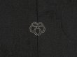 Photo5: 5224T04z270 Vintage Japanese Kimono Silk See through HAORI Flowers Black (5)