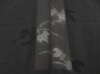Photo3: 5224T06z300 Vintage Japanese Kimono Silk See through HAORI Leaf Black (3)
