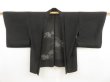 Photo5: 5224T06z300 Vintage Japanese Kimono Silk See through HAORI Leaf Black (5)