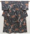Photo1: 5224T12z980 Vintage Japanese Kimono Silk SHIBORI KOMON  Black (1)