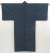 Photo1: 5224T13z880 Vintage Japanese Kimono Silk Men's  TSUMUGI Blue-Gray (1)