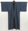 Photo5: 5224T13z880 Vintage Japanese Kimono Silk Men's  TSUMUGI Blue-Gray (5)