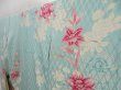 Photo2: 5224T14z840 Vintage Japanese Kimono Silk FURISODE Flowers Light blue (2)