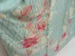 Photo3: 5224T14z840 Vintage Japanese Kimono Silk FURISODE Flowers Light blue (3)