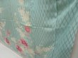 Photo4: 5224T14z840 Vintage Japanese Kimono Silk FURISODE Flowers Light blue (4)
