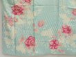 Photo6: 5224T14z840 Vintage Japanese Kimono Silk FURISODE Flowers Light blue (6)