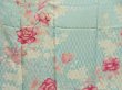 Photo8: 5224T14z840 Vintage Japanese Kimono Silk FURISODE Flowers Light blue (8)