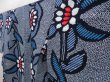 Photo2: 5225T03z480 Vintage Japanese Kimono Cotton YUKATA Flower Indigo (2)