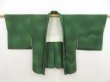 Photo5: 5225T05z560 Vintage Japanese Kimono Silk HAORI Letter box Dark green (5)