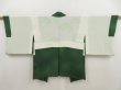 Photo6: 5225T05z560 Vintage Japanese Kimono Silk HAORI Letter box Dark green (6)