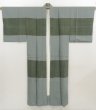 Photo4: 5225T09z550 Vintage Japanese Kimono Silk Men's JUBAN  Celadon (4)