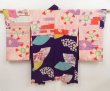Photo2: 5225T11z470 Antique Japanese Kimono Silk LONG HAORI Jigami Grape (2)