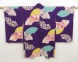 Photo3: 5225T11z470 Antique Japanese Kimono Silk LONG HAORI Jigami Grape (3)