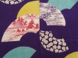 Photo5: 5225T11z470 Antique Japanese Kimono Silk LONG HAORI Jigami Grape (5)