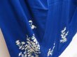 Photo3: 5225T13z940 Vintage Japanese Kimono Silk TSUKESAGE Flower Royal blue (3)