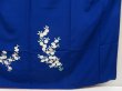 Photo7: 5225T13z940 Vintage Japanese Kimono Silk TSUKESAGE Flower Royal blue (7)