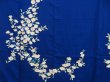 Photo8: 5225T13z940 Vintage Japanese Kimono Silk TSUKESAGE Flower Royal blue (8)