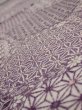 Photo4: 4F01z60  Japanese Kimono Silk  FABRIC Asanoha Purple 39.8x14.6 (4)