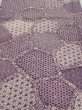 Photo1: 4F02z60  Japanese Kimono Silk  FABRIC Asanoha Purple 39.8x14.6 (1)