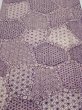 Photo1: 4F06z80  Japanese Kimono Silk  FABRIC Asanoha Purple 57.9x14.6 (1)
