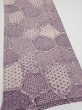 Photo2: 4F06z80  Japanese Kimono Silk  FABRIC Asanoha Purple 57.9x14.6 (2)