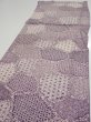 Photo3: 4F06z80  Japanese Kimono Silk  FABRIC Asanoha Purple 57.9x14.6 (3)