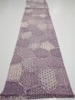 Photo5: 4F06z80  Japanese Kimono Silk  FABRIC Asanoha Purple 57.9x14.6 (5)