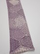 Photo2: 4F07z40  Japanese Kimono Silk  FABRIC Asanoha Purple 55.9x7.3 (2)