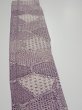 Photo3: 4F07z40  Japanese Kimono Silk  FABRIC Asanoha Purple 55.9x7.3 (3)