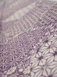 Photo4: 4F07z40  Japanese Kimono Silk  FABRIC Asanoha Purple 55.9x7.3 (4)